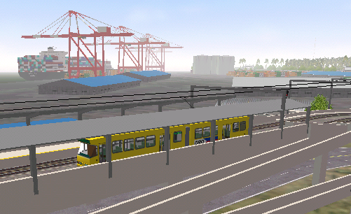 Ferry Terminal station and container ship facility