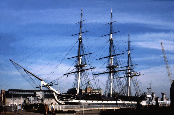USS Constitution, broadside view