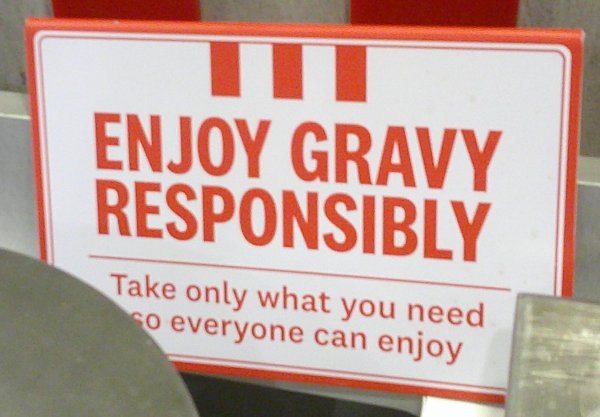 Enjoy gravy responsibly