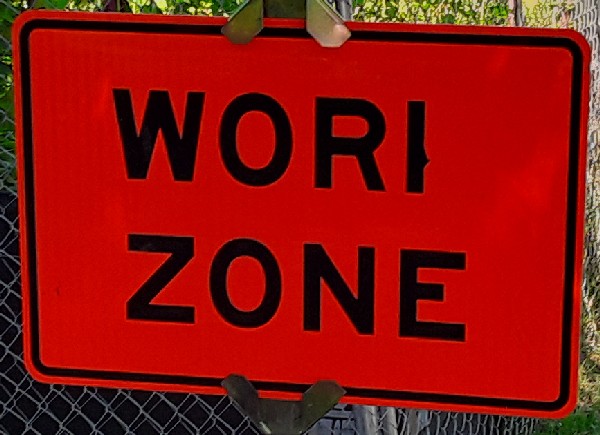 Wori Zone sign, Alexandria, Virginia